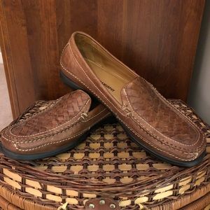 JOHNSTON & MURPHY Tidwell Woven Leather Loafer